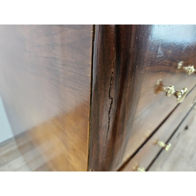 Art Deco Chest of Drawers in Walnut and Brass, 1940 For Sale - Image 10 of 18