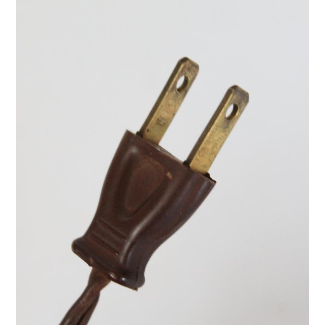 Mid-Century Modern Ceramic and Walnut Lamp For Sale - Image 12 of 12