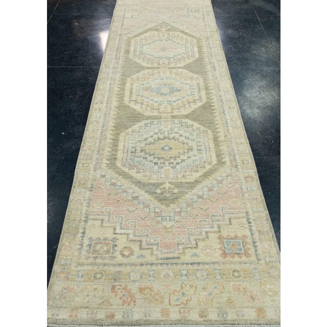 Turkish Oushak Runner Rug 2'11" x 10' #17237 Explore a curated collection of hallway runners, wool rugs, and handmade...