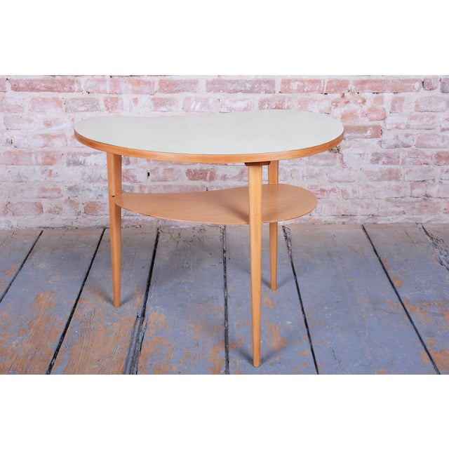 Mid-Century Side Table in Beech and Plywood, Czech, 1950s For Sale - Image 6 of 9