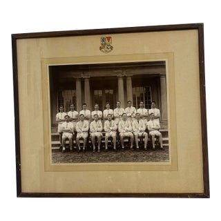 Vintage Framed Photograph of Stowe Boy's School England Sports Team For Sale