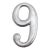 Vintage Aluminum House Number Nine For Sale