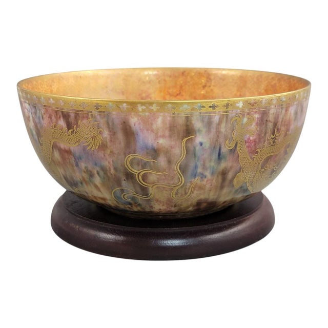 Ceramic Antique Lustre Dragon Bowl by Daisy Makeig-Jones for Wedgwood, 1915 For Sale - Image 7 of 18