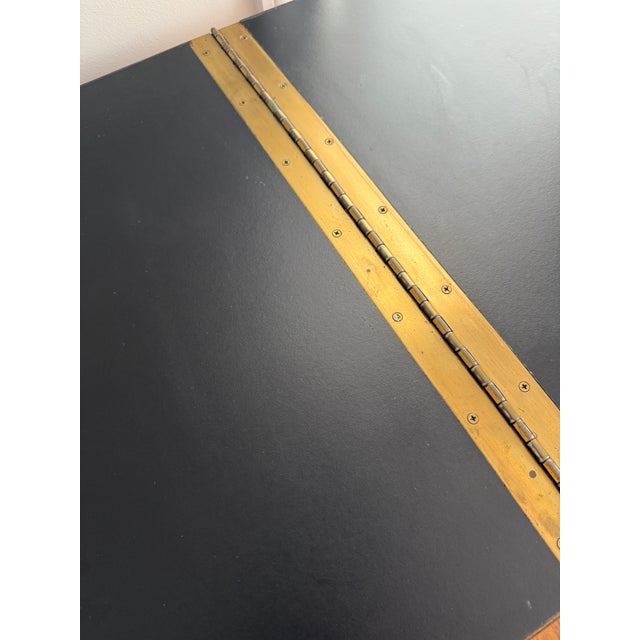 Vintage Drexel Heritage Flip Top Hollywood Regency Faux Bamboo Server For Sale - Image 13 of 18