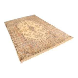 Kirmin Pattern Large Hand Tied 11' x 18' Fringed Area Rug For Sale