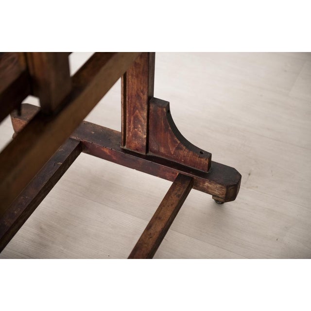 1940s Antique Maple Brown Painter Stand For Sale - Image 5 of 18