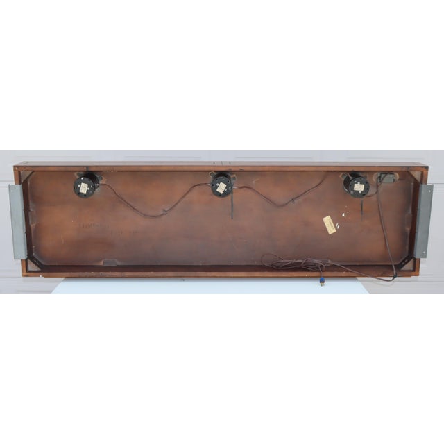 Henredon 1970s Queen Size Henredon Bridge/Headboard Piece Overhung Between 2 Armoires For Sale - Image 4 of 5