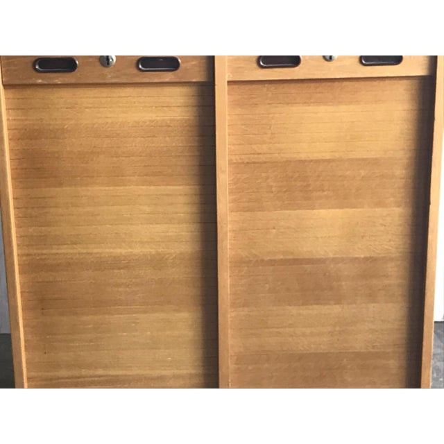 1950s Mid-Century Industrial Oak Cabinet, 1950s For Sale - Image 5 of 6