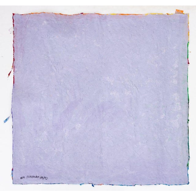 1980s Elfi Schuselka Gray Composition Mixed Media For Sale - Image 5 of 6