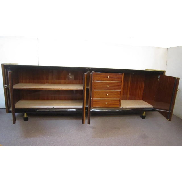 1960s Mid-Century Modern French Long Low Credenza For Sale - Image 12 of 13