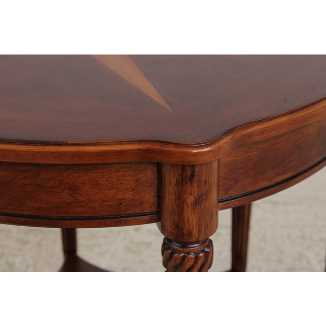 Brown Cherry Inlaid Top Regency Style Lamp Table For Sale - Image 8 of 12