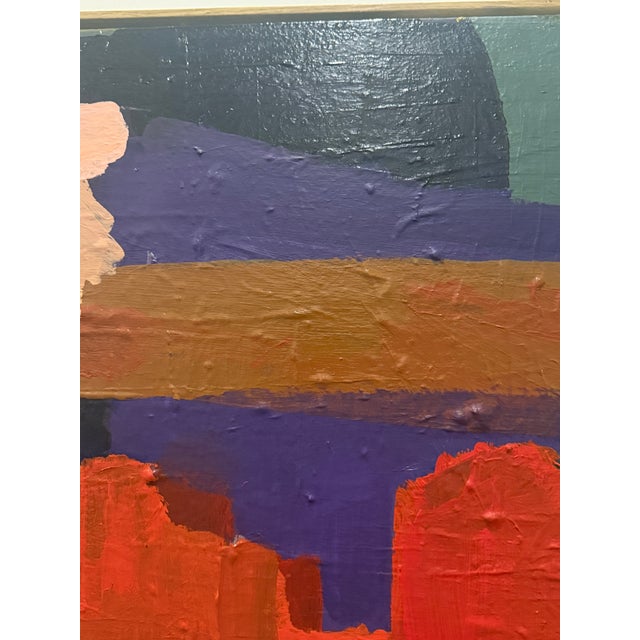 Paint Original Abstract Expressionist Painting in Gallery Frame For Sale - Image 7 of 13
