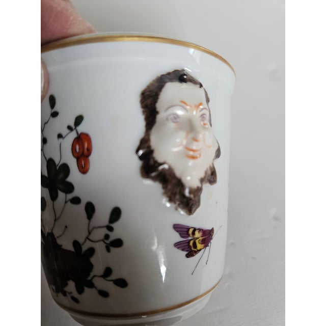 Early 20th Century Charming Antique Tiny Hand Painted Porcelain Cachepot Attributed Richard Klemm Dresden Gilman Collamore Fifth Ave. - A Pair For Sale - Image 5 of 8