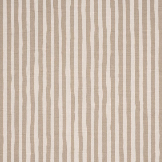 Contemporary SAMPLE - Schumacher Chaney Stripe Fabric In Sand For Sale - Image 3 of 5
