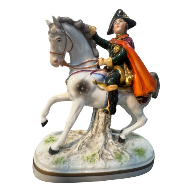 Porcelain Figure Rider on Horse from Carl Theodor Porcelain Frankenthal, 1762-1797 For Sale