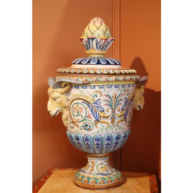 Universal Exhibition of Paris Vase in Earthenware from Toul Bellevue, 1889 For Sale - Image 11 of 12