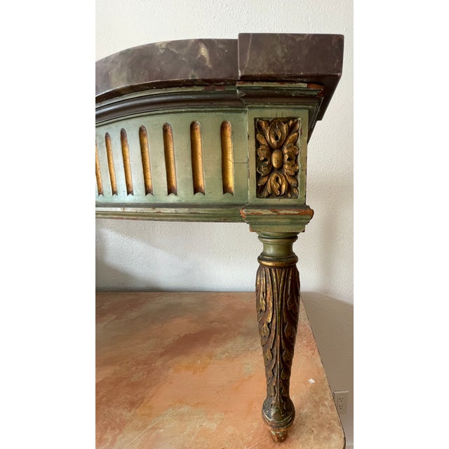 1920s French Louis XVI Marble Top Low Table For Sale In San Francisco - Image 6 of 8