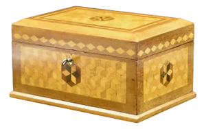 Small French Box with Inlaying, 1900s
