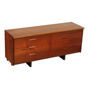 1980s George Nakashima Studio Eight-Drawer Walnut Dresser