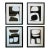 Monochromatic Composition I-IV, Framed Set of Four Paintings For Sale