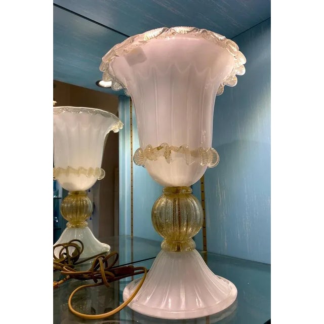 1990s Murano Glass Table Lamps, Set of 2 For Sale - Image 5 of 7