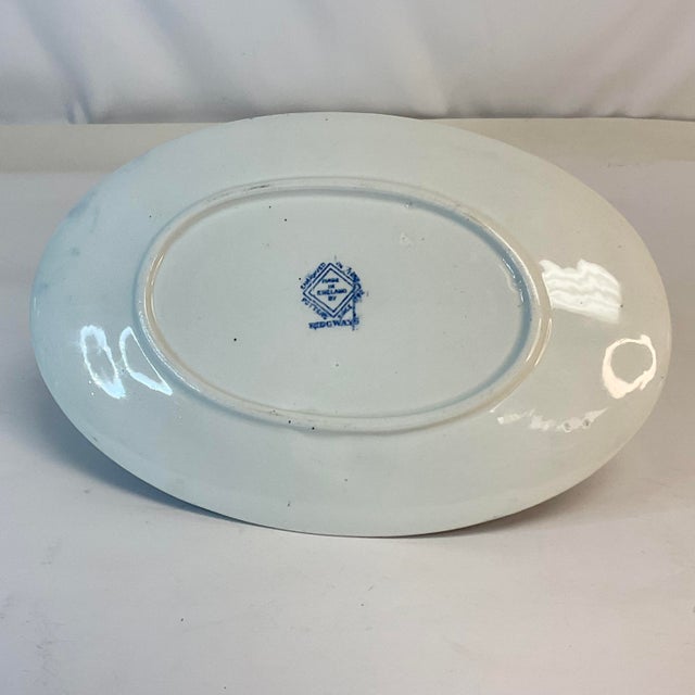 Blue Antique English Ridgway Porcelain Blue Willow Gravy Boat With Attached Underplate. For Sale - Image 8 of 9