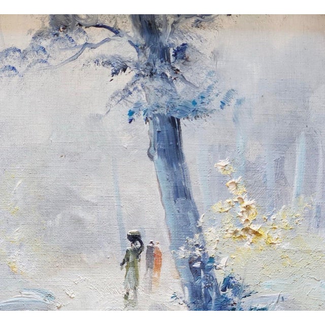 Mid 20th Century Gilt Framed Impressionist Style Landscape Oil Painting, Signed For Sale - Image 5 of 5