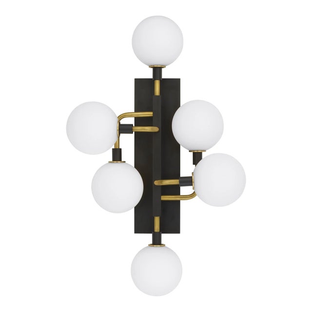 The Viaggio 5-Light Sconce by Sean Lavin for Tech Lighting features an artistic cluster of glass orbs that seemingly hover...
