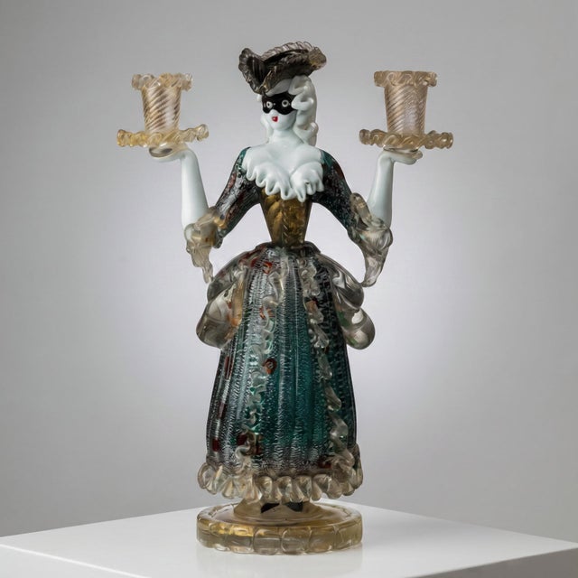 Glass Candleholder by Paolo Venini for Venini, 1950s For Sale - Image 7 of 7