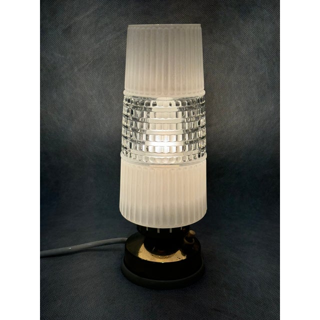 Mid-Century Modern Mid-Century White Glass Lamp from Molecz, 1970s For Sale - Image 3 of 11