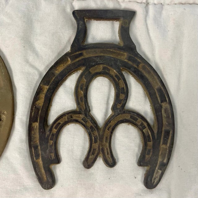 Mid 20th Century Horse Brass Christmas Ornaments - Set of 8 For Sale In Palm Springs - Image 6 of 12