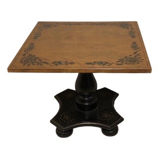 Vintage Ethan Allen Hitchcock Square Pedestal End Table For Sale