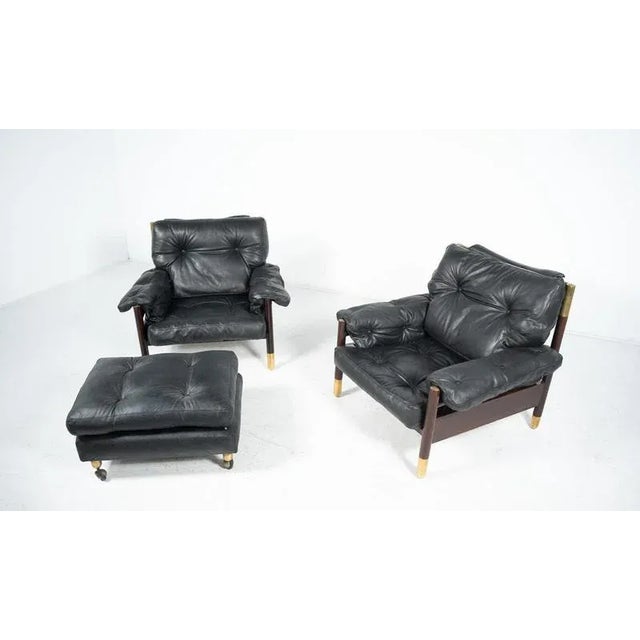 Set of Sella Armchairs with Ottoman attributed to Carlo De Carli for Sormani, 1960s For Sale - Image 4 of 18