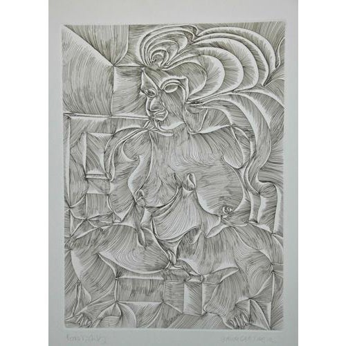 Fritz Baumgartner, Woman Edition of 30, 1970s, Etching For Sale