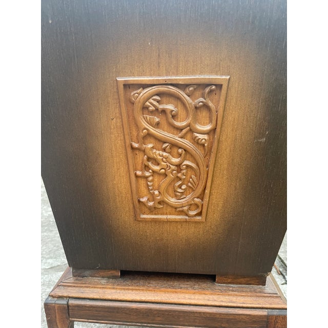 Wood Asian Modern Chinoiserie MCM Storage Piece in the Manner of James Mont For Sale - Image 7 of 12