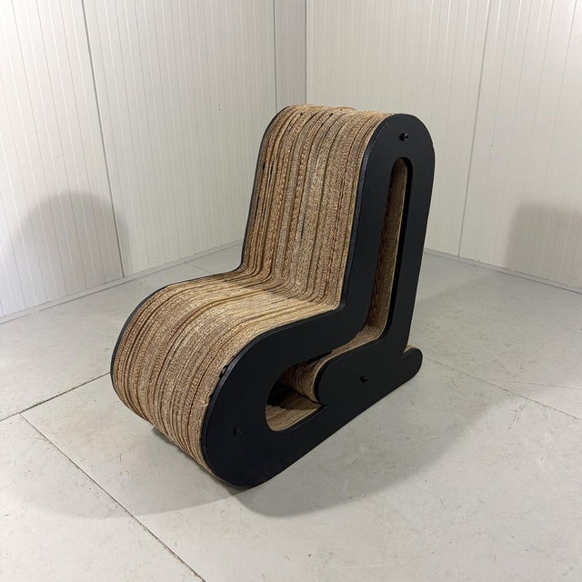 1990s Sculpted Cardboard and MDF Lounge Chair, 1990s For Sale - Image 5 of 18