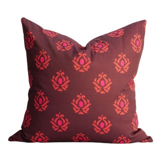 22" Harper Pillow in Maroon For Sale
