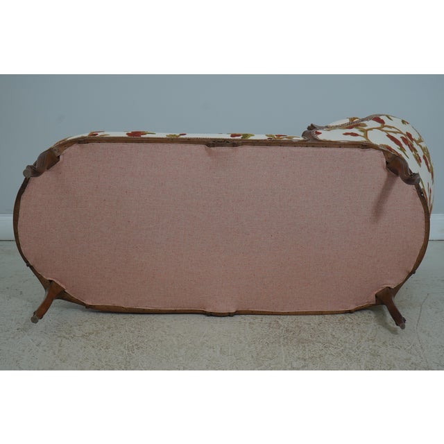 Vintage French Chaise Lounge New Crewel Work Upholstery For Sale - Image 18 of 18