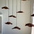 Small, flat, undulating teak leaf pendant light. Elegant and decorative design, organic, with beautiful natural wood...