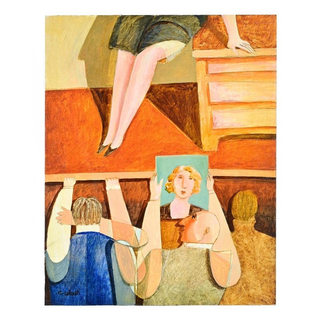 Alberto Gallerati, Public Curiosity, Mixed Media, 1980s For Sale - Image 3 of 5