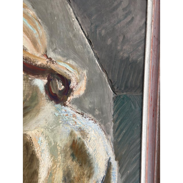 Waldemar (Walle) Ewetz, Nude Woman from Behind, 1960s, Oil Painting on Panel, Framed For Sale - Image 13 of 16