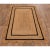 Boho Chic 3x8 Ft. Black Double Line Border Braided Jute Scallop Rug For Sale - Image 3 of 6