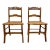 Antique Carved Walnut Ladderback Cane Seat Carved Dining Chairs - Pair For Sale