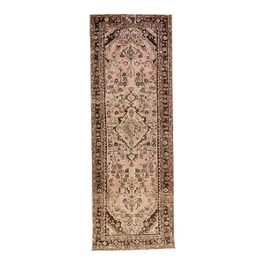 1950s Vintage Distressed Handmade Floral Peach Runner