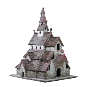 20th Century French Folk Art Concrete Model of Church