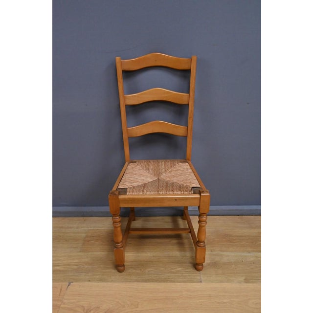 Wood Beech Chairs, 1980s, Set of 8 For Sale - Image 7 of 18