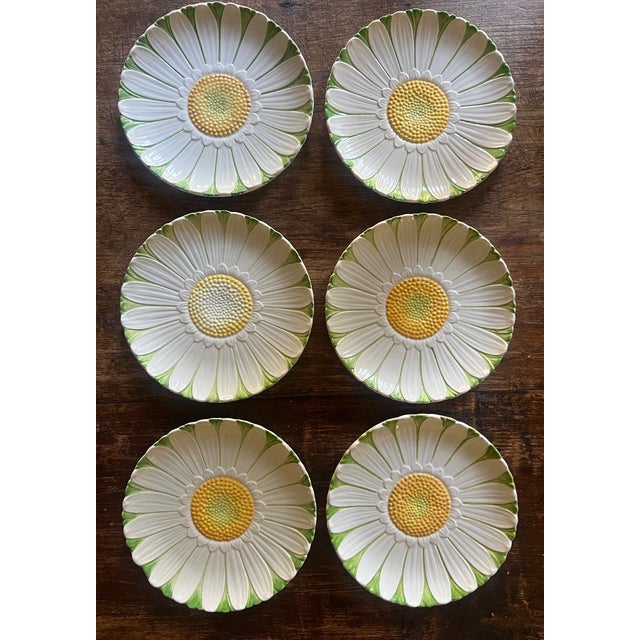 Boho Chic Mottahedeh Daisy Plates, Set of 6, C. 1960's For Sale - Image 3 of 9