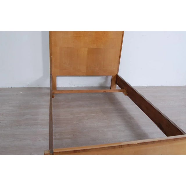 Tan Art Deco Burl Single Bed Frame, 1930s For Sale - Image 8 of 15
