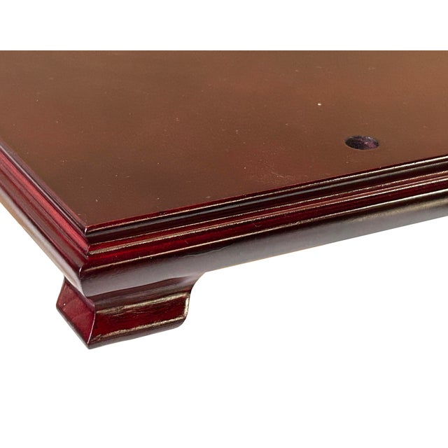 10.5" Reddish Brown Wood Rectangular Flair Legs Display Stand Riser Easel For Sale In San Francisco - Image 6 of 8