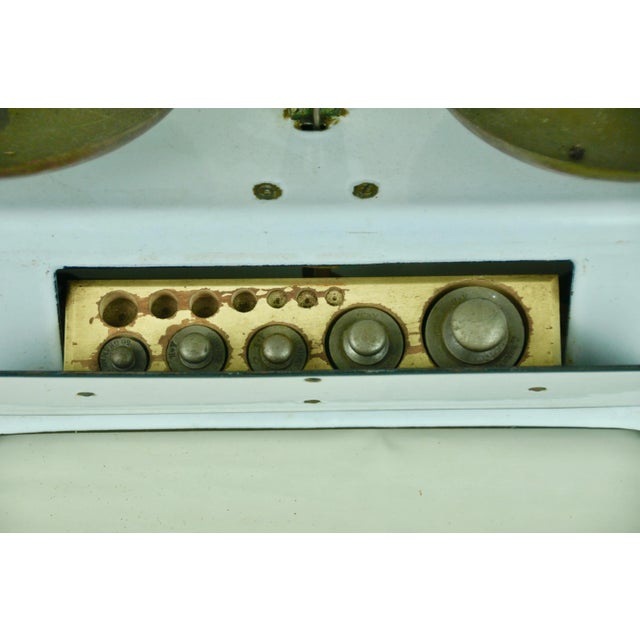 Vintage French Scale and Weights Set, 1950s For Sale - Image 11 of 14